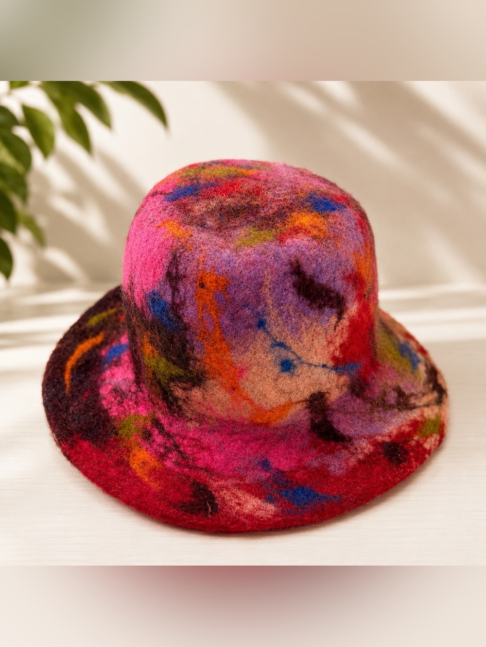 Handcrafted Felted Wool Art Hat
